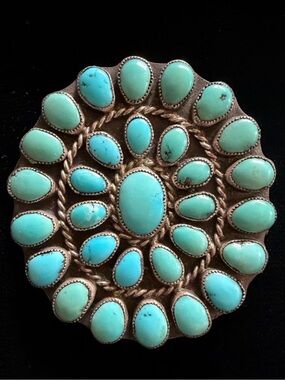 Vintage turquoise Navajo brooch